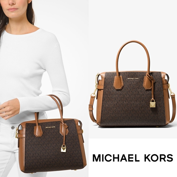 Michael Kors Handbags - Sold-Michael Kors Mercer Signature Satchel